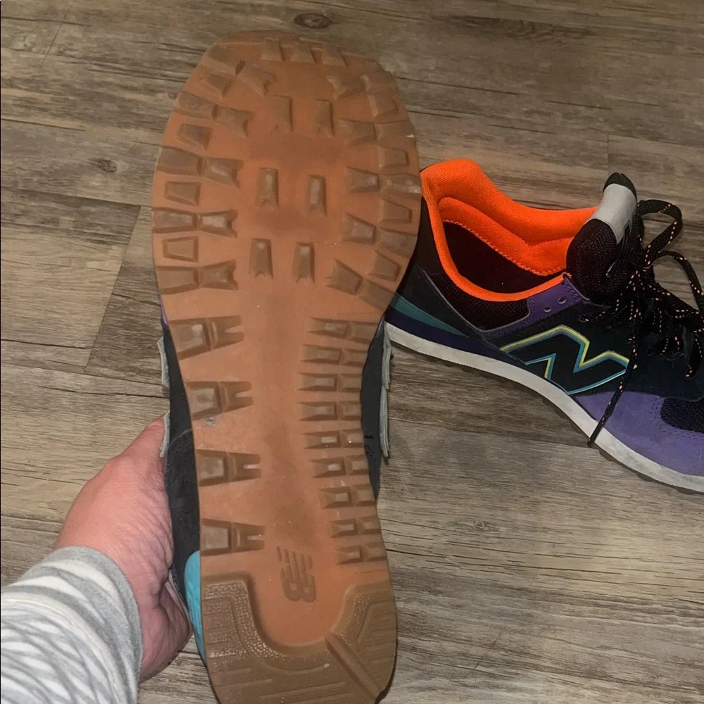 New Balance Men’s Black, Purple & Orange Athletic Sneakers